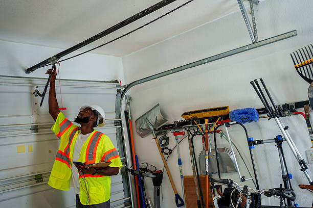 Professional Garage Door Installation technician working in Elmendorf, TX